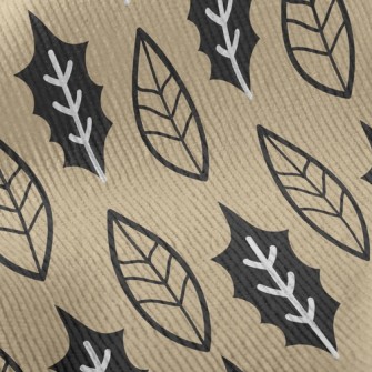 Cute Leaves With Lines Standard Corduroy
