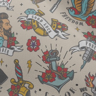 Retro Funny Tattoo Pictures Chiffon
