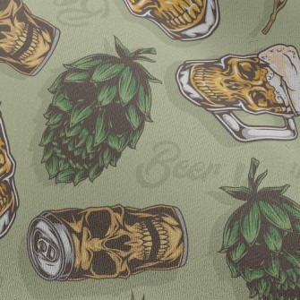 Funny Skull Beer Can Chiffon
