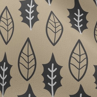 Cute Leaves With Lines Chiffon