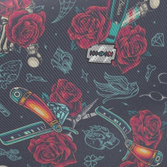 Weird Skeleton Hand Barber Sho Twill