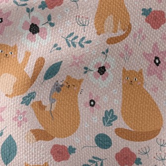 Playful Kitten In Garden Waterproof Canvas
