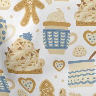 Gingerbread Christmas Warm Coc Stretch Ponte