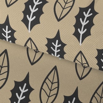 Cute Leaves With Lines Waterproof Oxford