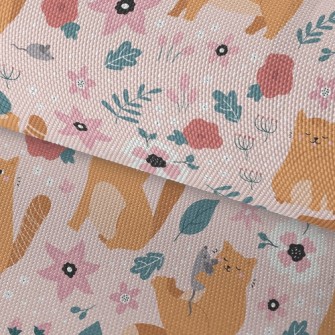 Playful Kitten In Garden Waterproof Oxford