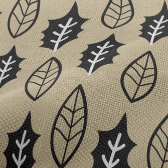 Cute Leaves With Lines Performance Linen