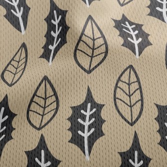 Cute Leaves With Lines Athletic Mesh Flat Back