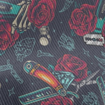 Weird Skeleton Hand Barber Sho Standard Corduroy