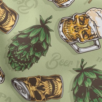 Funny Skull Beer Can Stretch Ponte