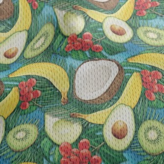 Passionate Tropical Fruits Athletic Mesh Flat Back