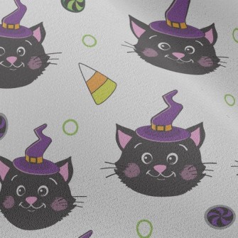 Blushing Black Cat Witch Chiffon