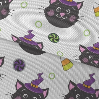 Blushing Black Cat Witch Waterproof Oxford