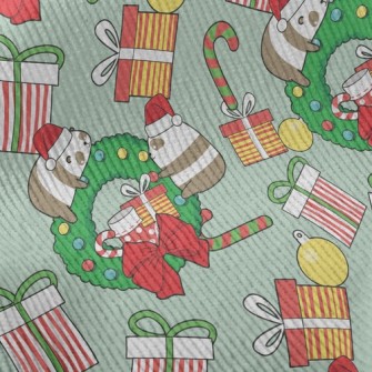 Happy Christmas Cat Bear Standard Corduroy