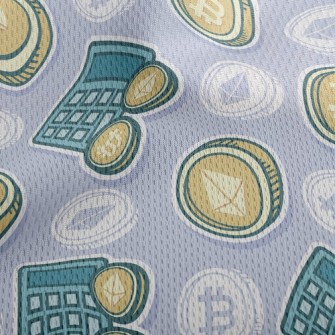 Computer Bitcoin Athletic Mesh Flat Back