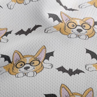 Corgi Dog With Round Glasses Athletic Mesh Flat Back