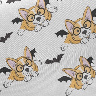 Corgi Dog With Round Glasses Twill