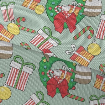 Happy Christmas Cat Bear Waterproof Oxford