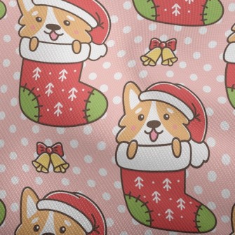 Cartoon Corgi Christmas Stocki Dobby