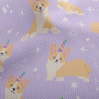 Shiny Corgi Birthday Party Athletic Mesh Flat Back