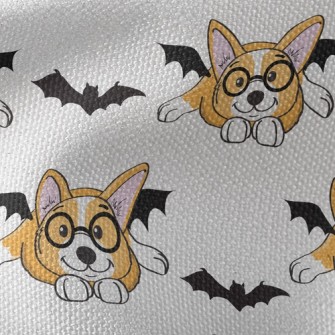 Corgi Dog With Round Glasses Waterproof Canvas