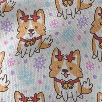 Corgi Dressed Up As A Christma Waterproof Canvas