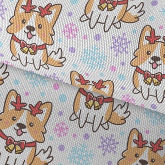 Corgi Dressed Up As A Christma Waterproof Oxford