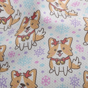 Corgi Dressed Up As A Christma Athletic Mesh Flat Back