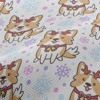 Corgi Dressed Up As A Christma Performance Linen