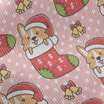 Cartoon Corgi Christmas Stocki Standard Corduroy