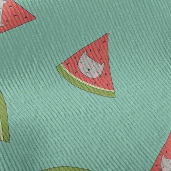 Cat Face Shape Watermelon Standard Corduroy