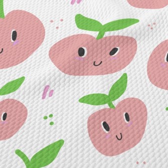 Apple With Playful Eyes Birdseye Piqué