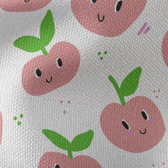 Apple With Playful Eyes Waterproof Canvas