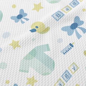 Baby Boy's Baby Bottle Birdseye Piqué