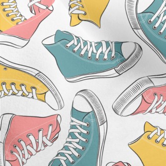 Retro High-top Sneakers Micro Fleece