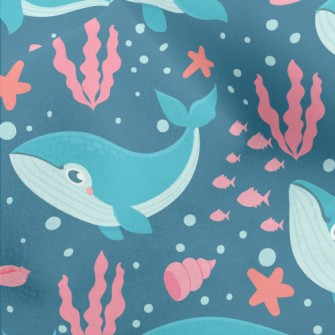 Whale Swimming In The Sea Micro Fleece