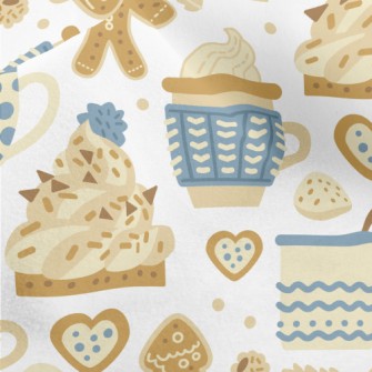 Gingerbread Christmas Warm Coc Micro Fleece