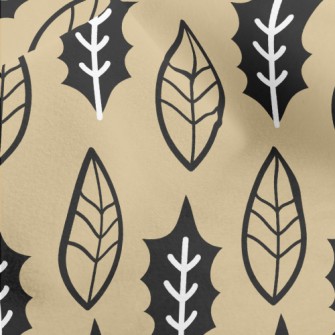 Cute Leaves With Lines Micro Fleece