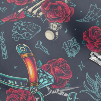 Weird Skeleton Hand Barber Sho Micro Fleece