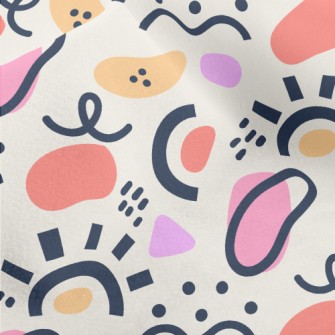 Abstract Line Color Block Micro Fleece