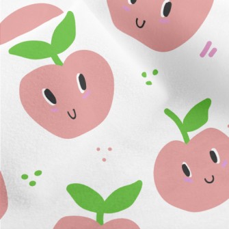 Apple With Playful Eyes Micro Fleece