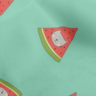 Cat Face Shape Watermelon Micro Fleece