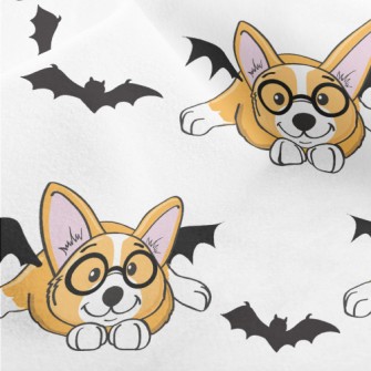 Corgi Dog With Round Glasses Micro Fleece