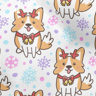 Corgi Dressed Up As A Christma Micro Fleece