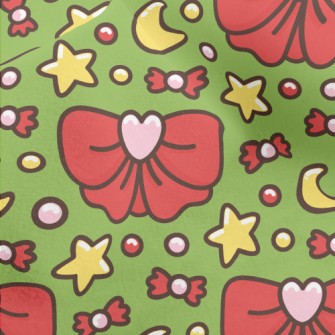 Stars And Moon Big Bow Micro Fleece