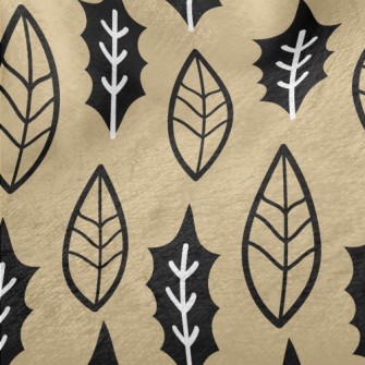 Cute Leaves With Lines Minky