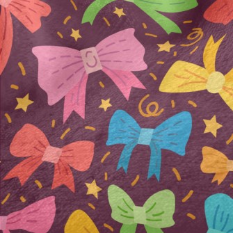 Colorful Bows Minky