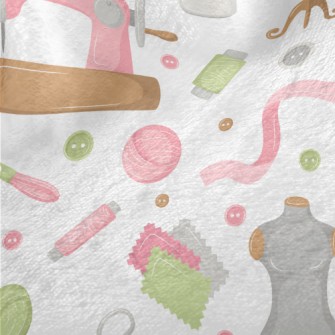 Pink Sewing Machine Supplies Minky