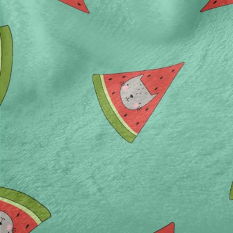 Cat Face Shape Watermelon Minky