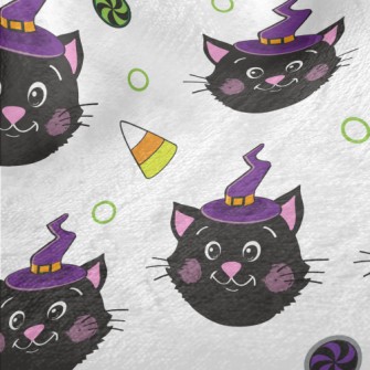 Blushing Black Cat Witch Minky