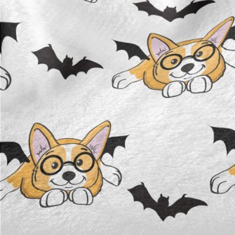 Corgi Dog With Round Glasses Minky